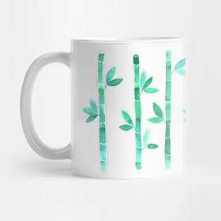 Watercolor Bamboo Pattern - Mint Green Mug